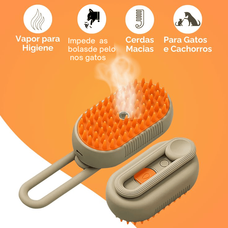 Super Escova Elétrica a Vapor Para Pets LittleClean