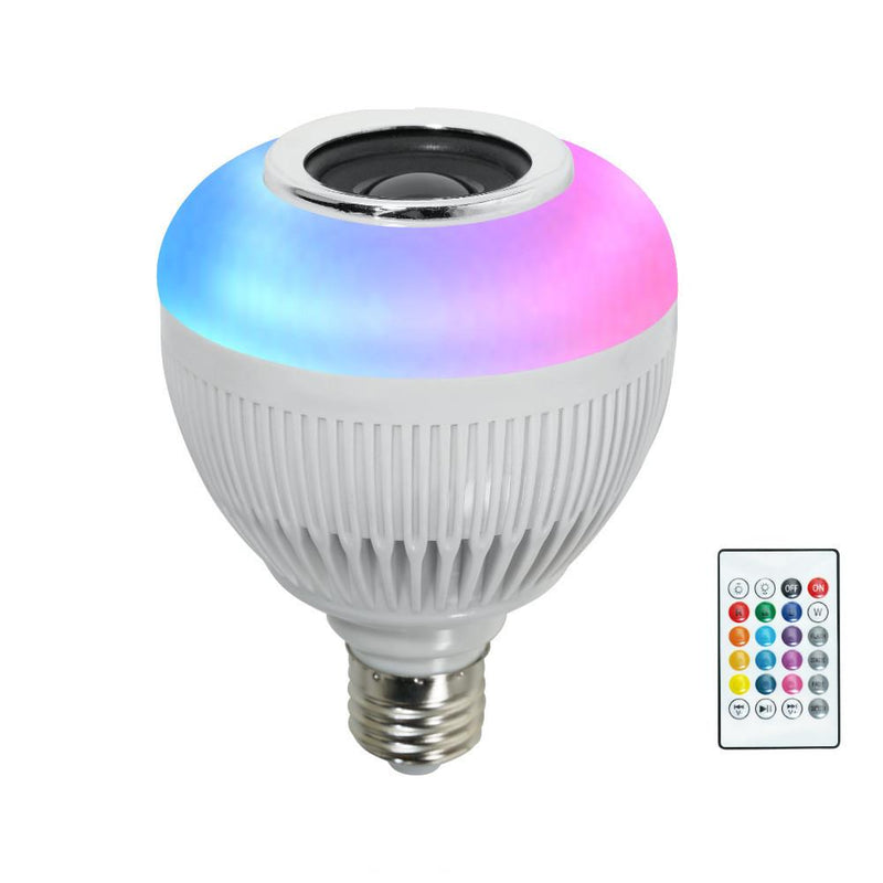 Lampada Bluetooth Led Caixa De Som Com Controle Remoto 12W Rgb Luz Colorida Balada - ecommercedagente