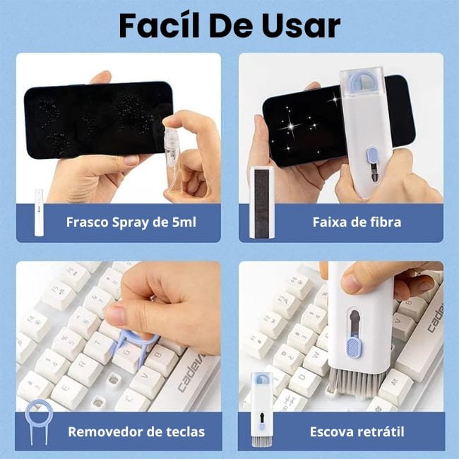 Kit Para Limpeza De Teclado, Computador e NoteBook - ecommercedagente